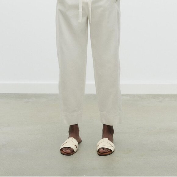 Zara Flat Crossed Leather Sandals - Picture 5 of 8